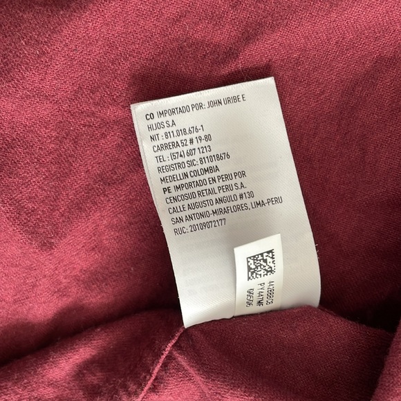 American Eagle outfitters burgundy red collared button up button down shirt sz S - Picture 6 of 17